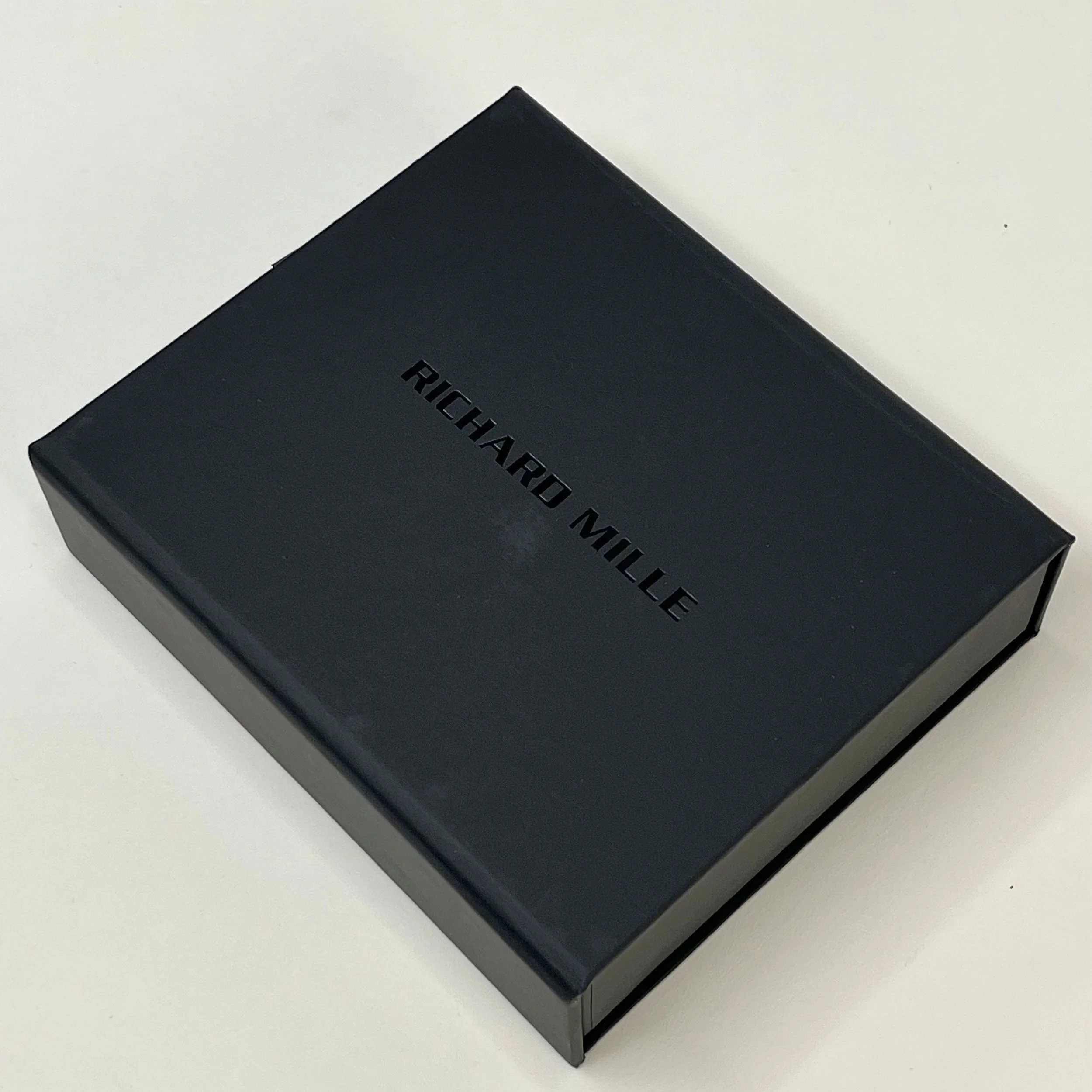Richard Mille Black Leather Wallet Blue Interior Bi-Fold Luxury Wallet Richard Mille Black Leather Wallet Blue Interior Bi-Fold Luxury Wallet